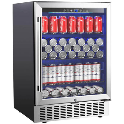 BODEGA AAobosi 24 Inch 164 Cans Freestanding and Built-in Beverage Refrigerator -  JC-145C