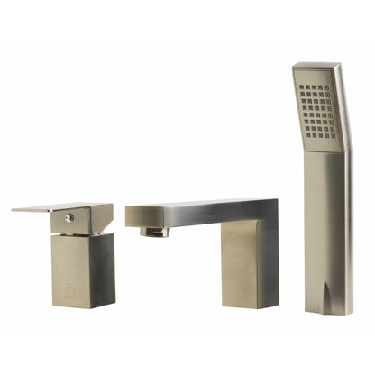 ALFI 3 Hole Deck Mounted Tub Filler with Hand Held Shower  - AB2322