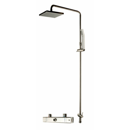 ALFI Square Brushed Nickel Style Thermostatic Exposed Shower Set  - AB2862-BN