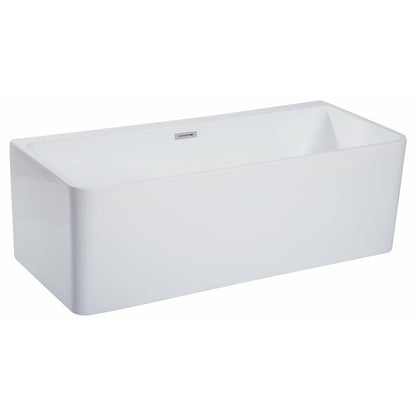ALFI 67-Inch Rectangular White Freestanding Acrylic Soaking Bathtub  - AB8859