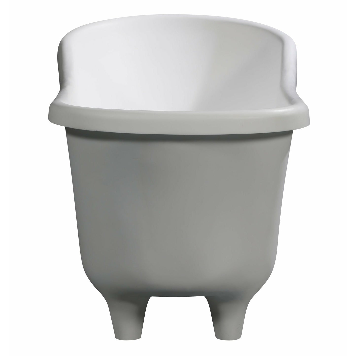 ALFI 68-Inch White Matte Solid Surface Freestanding Resin Soaking Clawfoot Bathtub  - AB9960