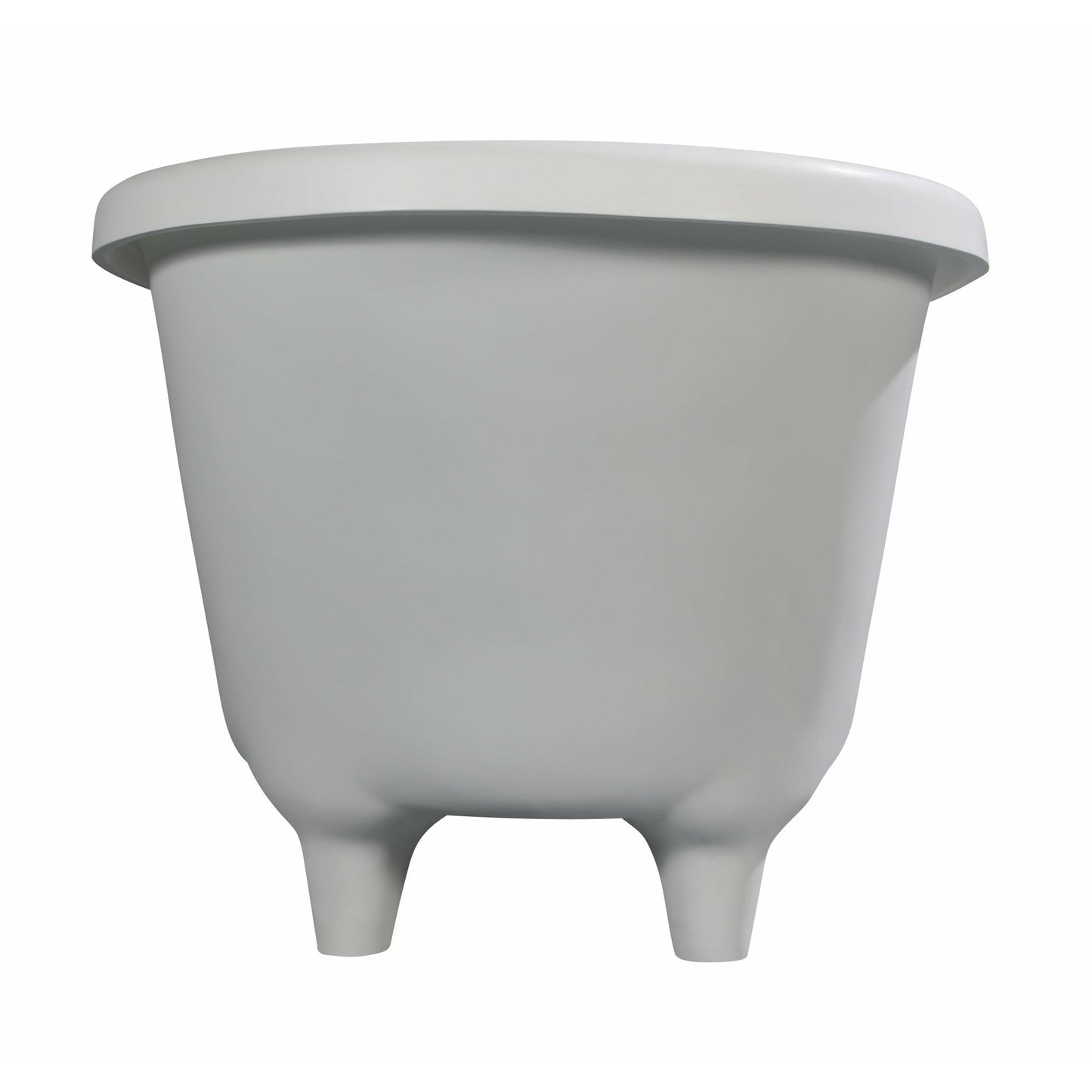 ALFI 68-Inch White Matte Solid Surface Freestanding Resin Soaking Clawfoot Bathtub  - AB9960