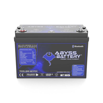 Abyss Battery 24V 75Ah Lithium Trolling Motor Battery - AB-24V75-BT