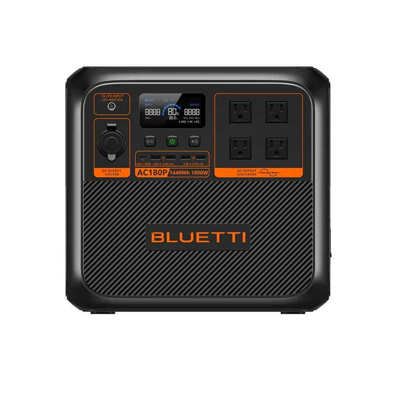 BLUETTI Premium 150 (AC180P) Solar Portable Power Station | 1,800W 1,440Wh - PowerGen USA