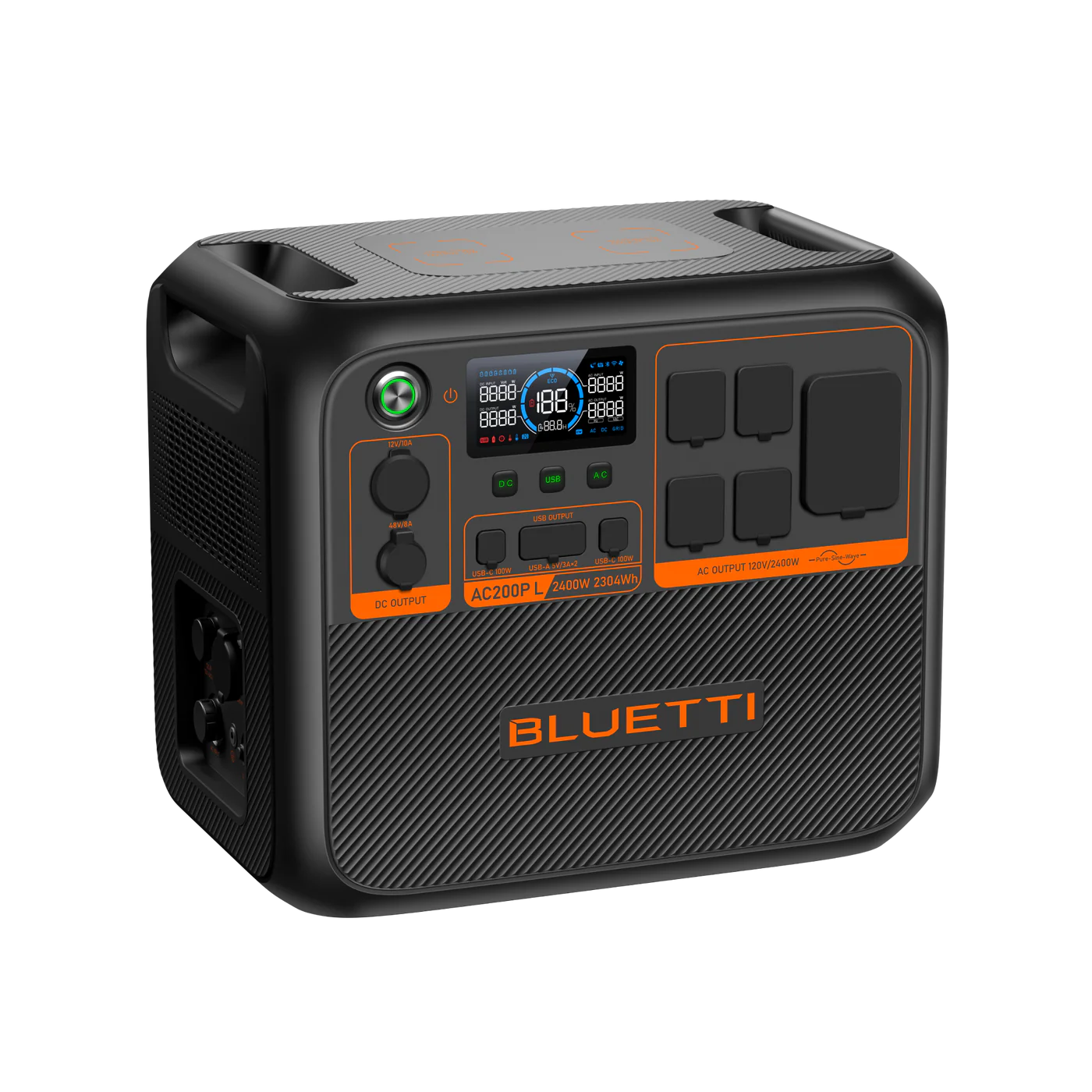 Aurora Generators Premium 200 (AC200PL) Portable Power Station | 2,400W 2,304Wh  - P-AC200PL-US-GY-BL-010