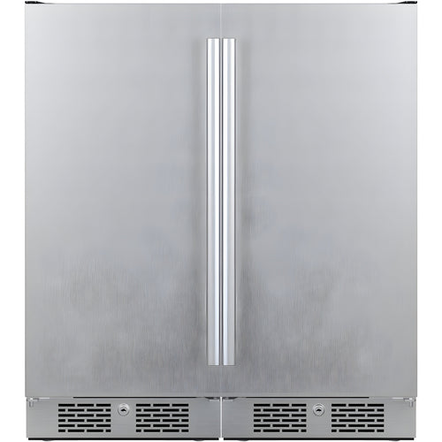 Avallon 30 Inch Wide 6.7 Cu. Ft. Built-In or Free Standing Side by Side Dual Compact Refrigerator - AFR152SSDUAL
