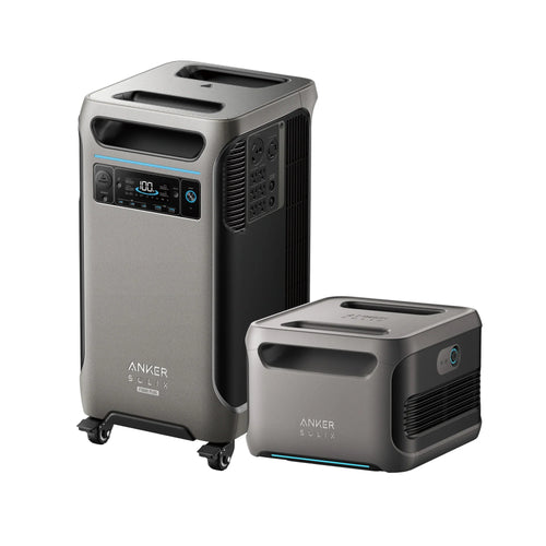 Aurora Generators SOLIX F3800 Plus Portable Power Station with Anker Solix BP3800 Expansion Battery - 7680 Watt Hours - B17901121