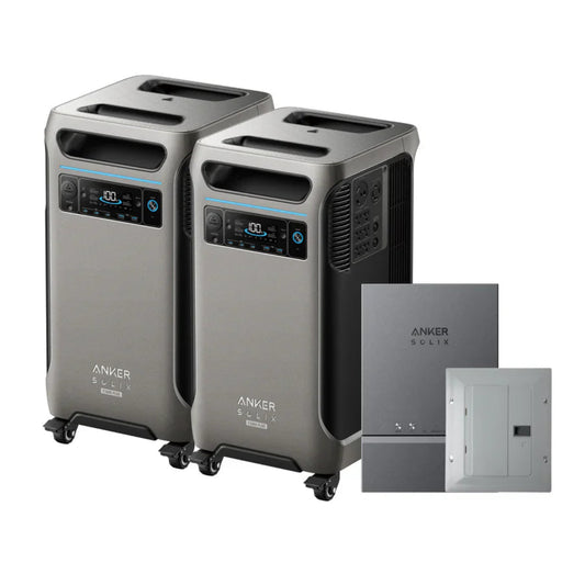 Aurora Generators 2x Anker SOLIX F3800 Plus + Home Power Panel + Sub Panel Kit - B1790112R