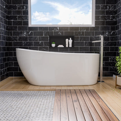 ALFI Single Hole Floor Mounted Waterfall Tub Filler -  AB2843