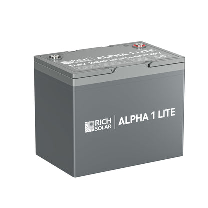 Rich Solar 1 LITE | 12V 100Ah LiFePO4 Battery | Lightweight 12V Lithium Battery for RVs, Trailers, Vans, Boats, Off-Grid | 4,000 Lifetime Cycles | Best Value - RS-B12100