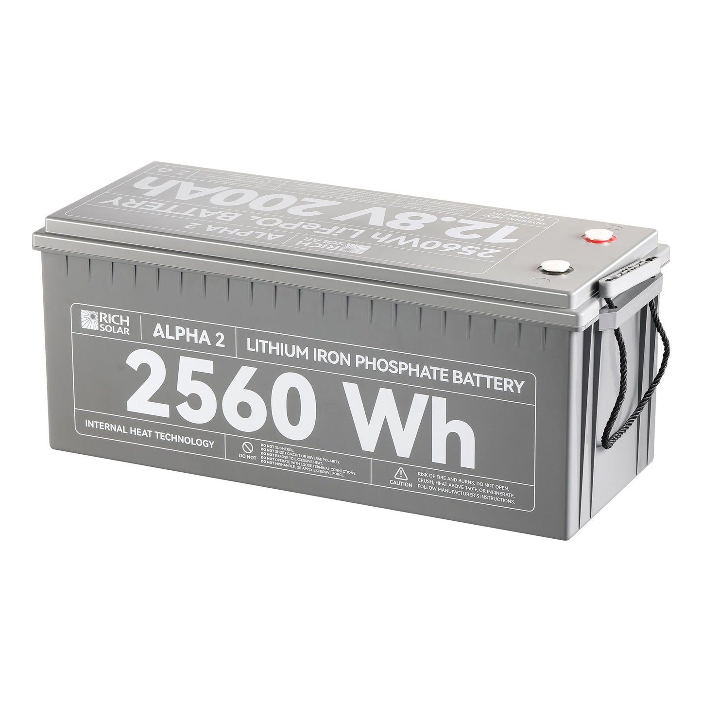 Rich Solar 2 | 12V 200Ah LiFePO4 Battery | Powerful 12V Lithium Battery for RVs, Trailers, Vans, Boats, Off-Grid | 5,000 Lifetime  - RS-B122SCycles | Bluetooth and Internal Heat Technology