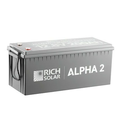Rich Solar 2 | 12V 200Ah LiFePO4 Battery | Powerful 12V Lithium Battery for RVs, Trailers, Vans, Boats, Off-Grid | 5,000 Lifetime  - RS-B122SCycles | Bluetooth and Internal Heat Technology
