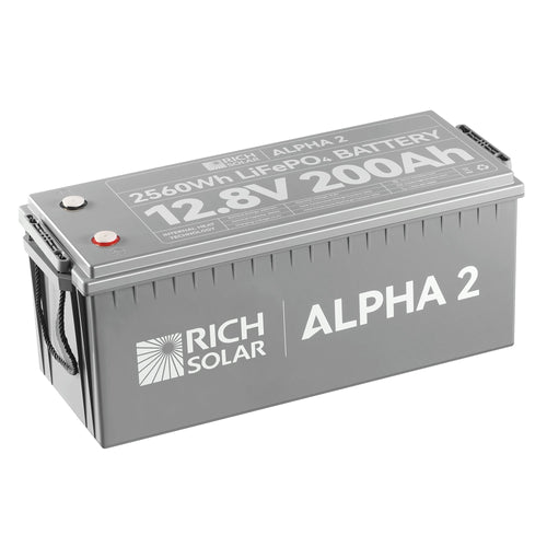 Rich Solar 2 | 12V 200Ah LiFePO4 Battery | Powerful 12V Lithium Battery for RVs, Trailers, Vans, Boats, Off-Grid | 5,000 Lifetime  - RS-B122SCycles | Bluetooth and Internal Heat Technology