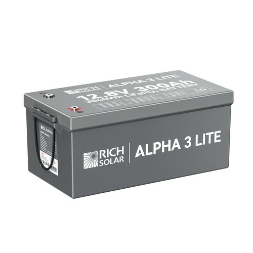 Rich Solar 3 LITE | 12V 300Ah LiFePO4 Battery | 12V Lithium Battery for RVs, Cabins, Off-Grid | 4,000 Lifetime Cycles - RS-B123