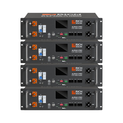 ALPHA 5 PRO | 51.2V 100Ah LiFePO4 Battery | Premium 48V Server Rack Lithium Battery for Residential, Commercial, RVs, Off-Grid | 7,000 Lifetime Cycles | 10 Year Warranty | UL1973, UL9540A Certified