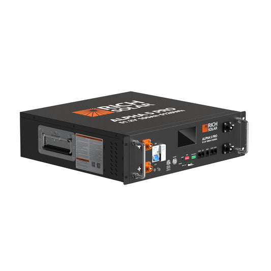 ALPHA 5 PRO | 51.2V 100Ah LiFePO4 Battery | Premium 48V Server Rack Lithium Battery for Residential, Commercial, RVs, Off-Grid | 7,000 Lifetime Cycles | 10 Year Warranty | UL1973, UL9540A Certified