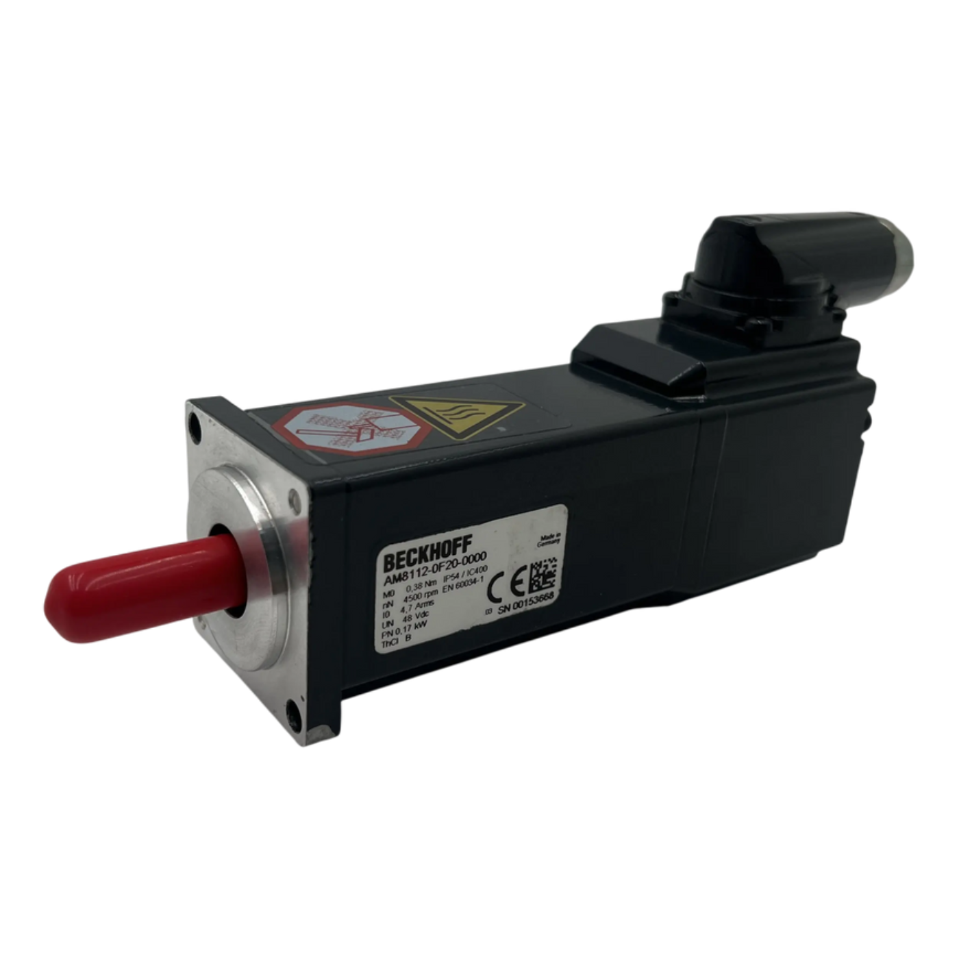 Beckhoff Synchronous Servo Motor 48 V DC with 0.38 Nm Torque and 4500 RPM - AM8112-0F20-0000