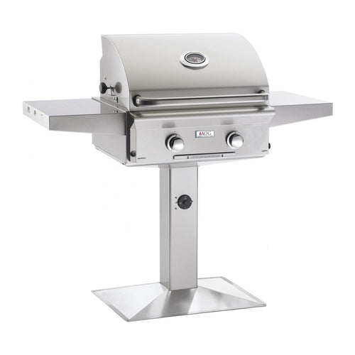 AOG American Outdoor Grill Propane Gas 24-Inch L-Series 2-Burner Grill on Pedestal - 24PPL-00SP