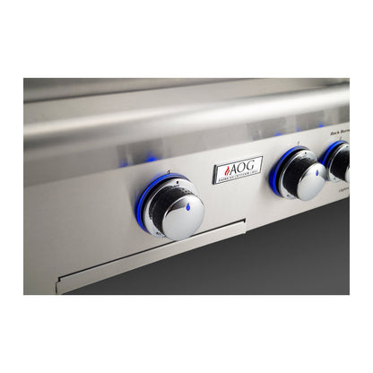 AOG American Outdoor Grill Propane Gas 24-Inch L-Series 2-Burner Grill on Pedestal - 24PPL-00SP