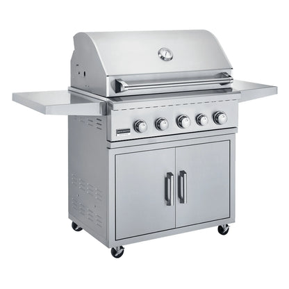 Broilmaster B-Series Basic Edition 25-Inch 3-Burner Premium Natural Gas Grill and Grill Cart in Stainless Steel - AP2-BSB253NLN
