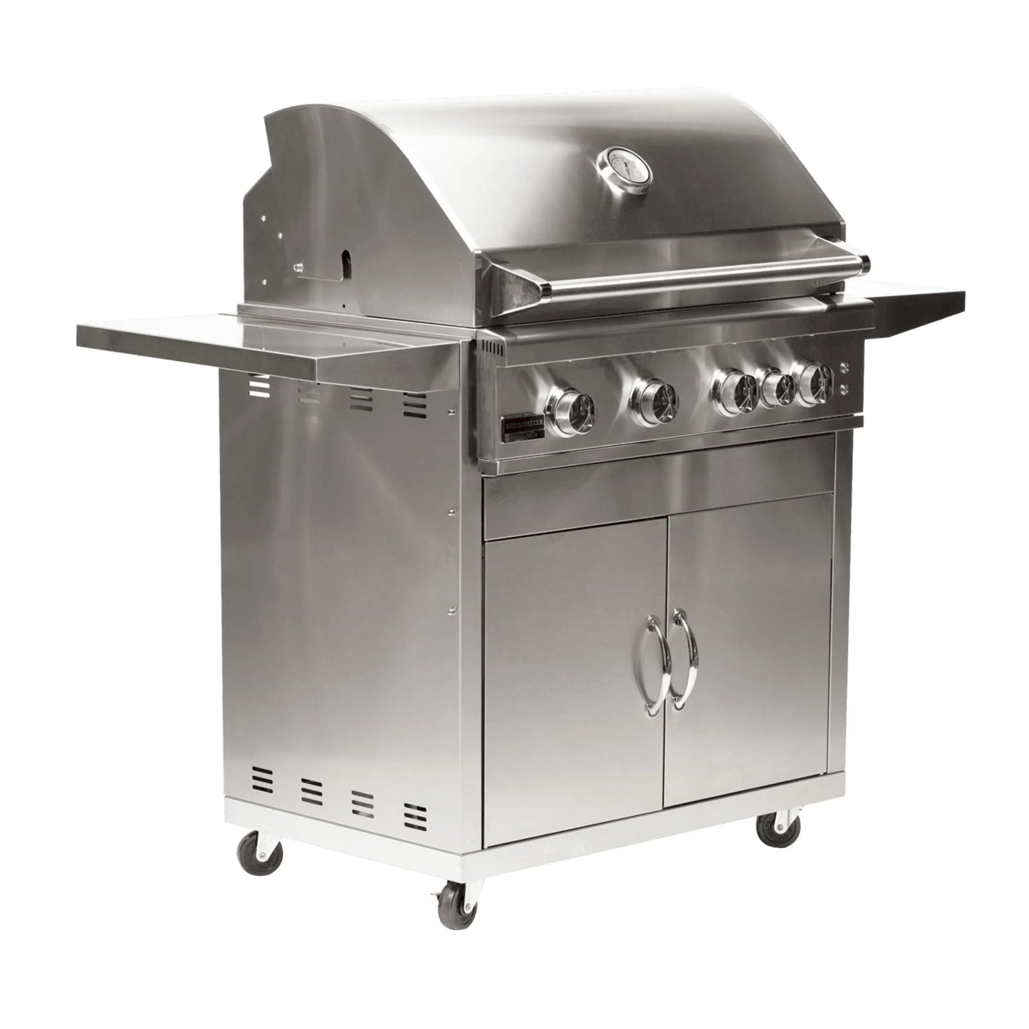 Broilmaster 32-Inch 4-Burners Premium Natural Gas Grill and Grill Cart in Stainless Steel - AP2-BSB324N