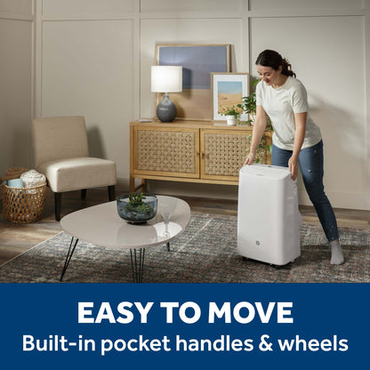 GE Appliances  8,000 BTU Class Smart Portable Air Conditioner for Medium Rooms up to 350 sq ft. (8,100 BTU DOE) White - APLS08WWF