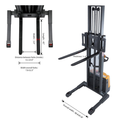 Full Electric Straddle Stacker A-3049