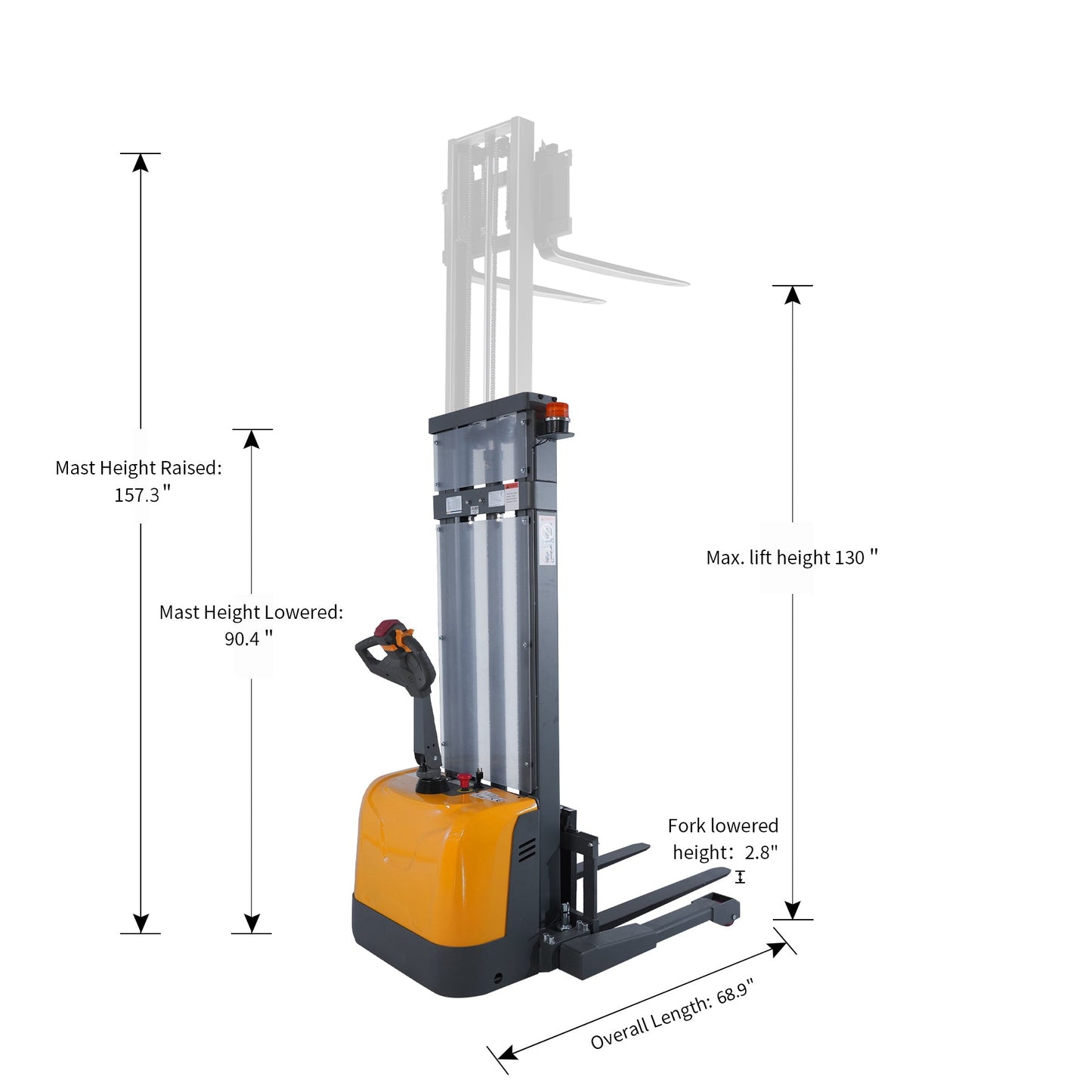 Full Electric Straddle Stacker A-3049