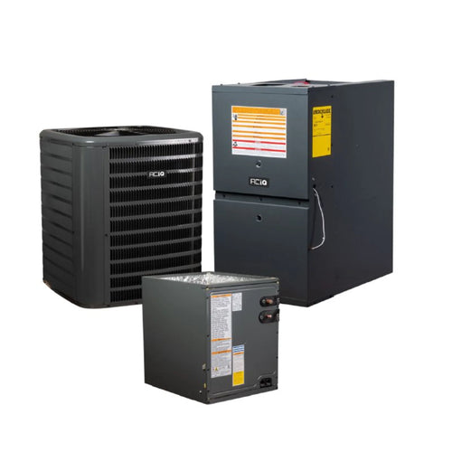 GOODMAN 3 Ton 13.4 SEER2 80% AFUE 80,000 BTU Gas Furnace and R32 Air Conditioner System - Downflow -  AQ-GD9S800804BN