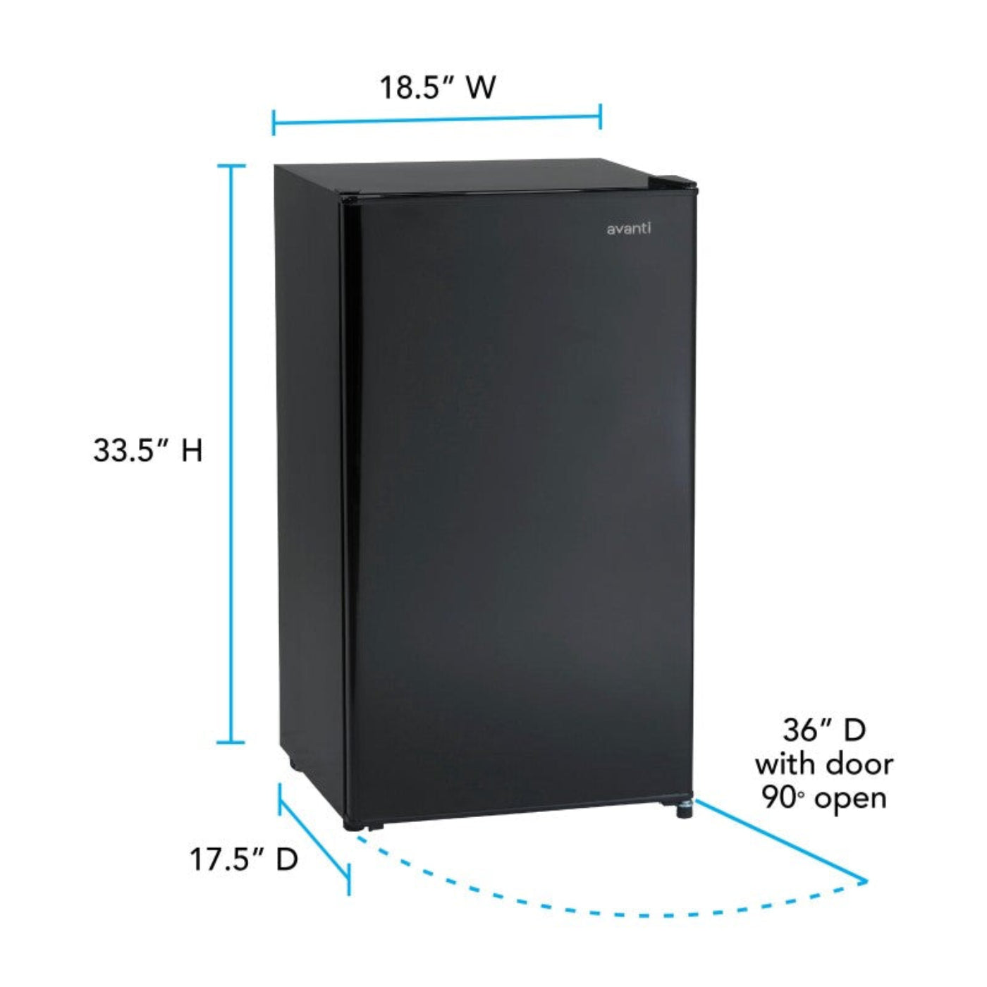 Avanti  3.2 cu. ft. Compact Black - AR321BB