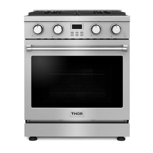 Thor Kitchen 30-Inch Propane Gas Range with 4.8 Cu. Ft. Convection Oven in Stainless Steel  - ARG30LP