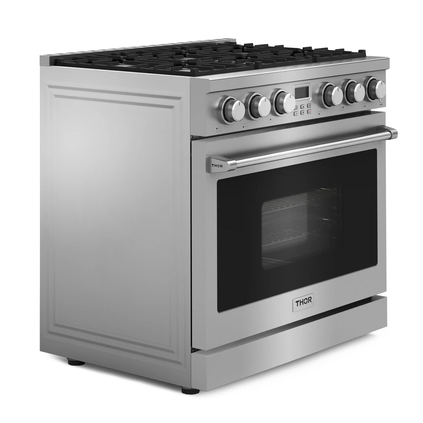 Thor Kitchen 36-Inch Propane Gas Range with 6 Burners, 6.0 Cu. Ft. Convection Oven in Stainless Steel  - ARG36LP