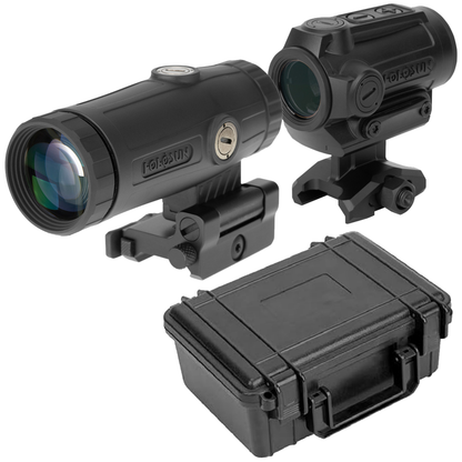 Holosun  Red Dot Sight and Holosun Mangifier with Hard Case - ARO-RD2-&-HM3X