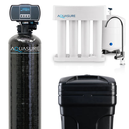 Aquasure  Series | 32,000 Grains Whole House Water Softener & 75 GPD Reverse Osmosis System Bundle - AS-PR75HS32D