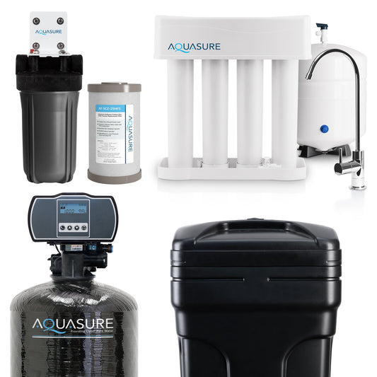 Aquasure Pro Series 64K: Ultimate Whole House Water Solution - 75 GPD Reverse Osmosis (RO) System - AS-WHF64D