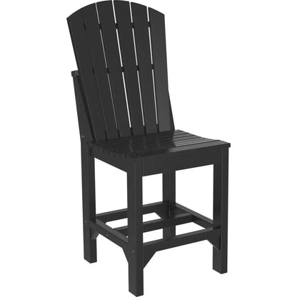 LuxCraft Bar Height Poly Adirondack Side Chair - ASCBBK