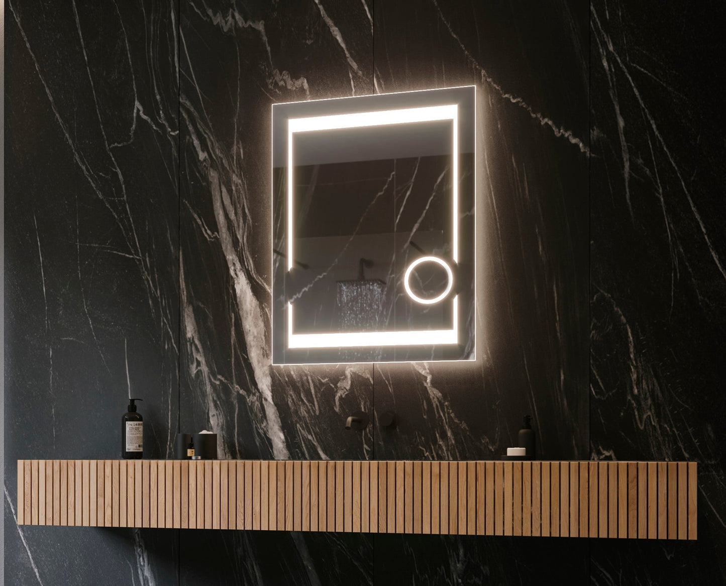Paris Mirror 24" x 32" Rectangle Aurora Illuminated Mirror 6000K - AUROX24326000