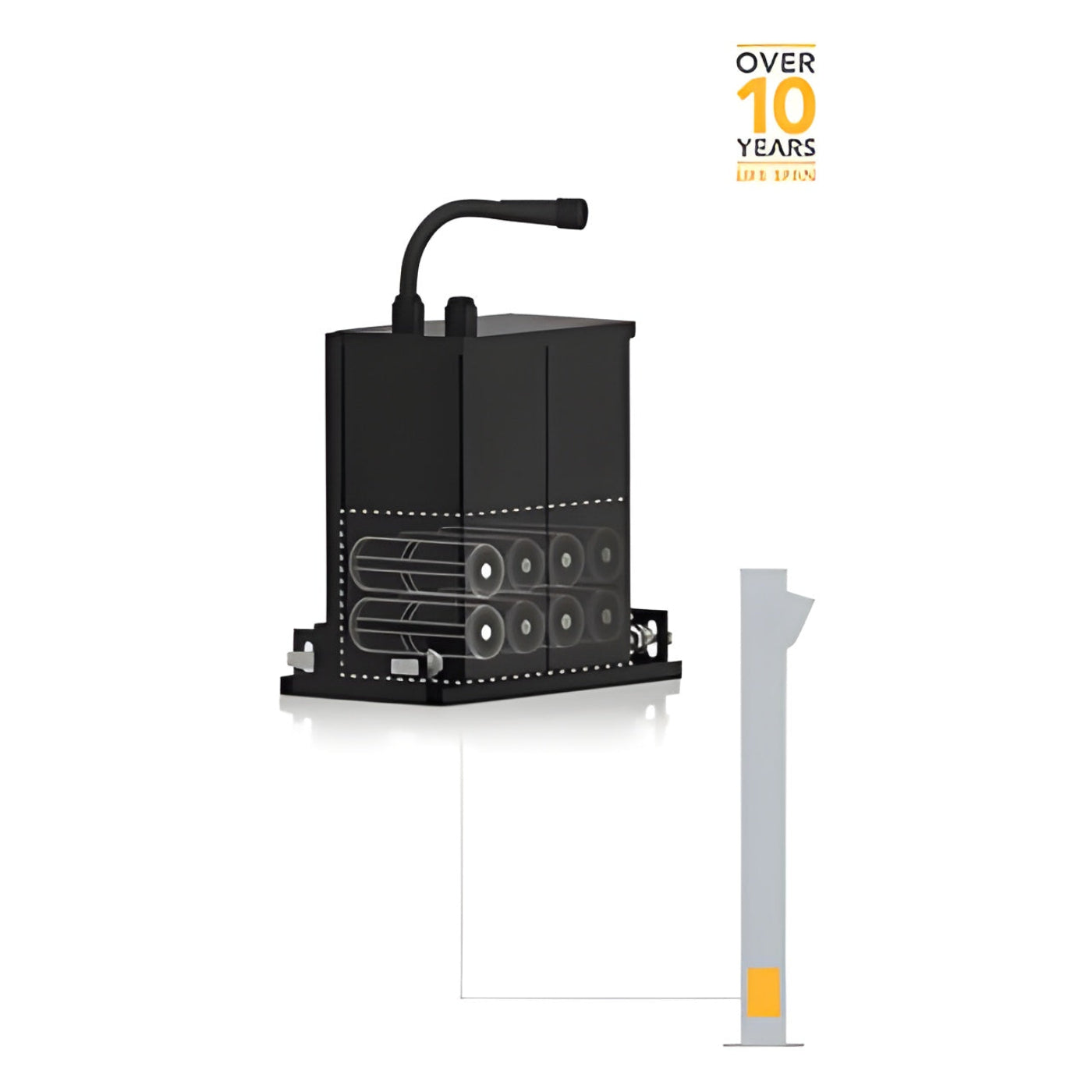 AVS Energy Solar Urban Light 20 Watt 3000 Lumens 5000K Black Housing Pathway Lighting Landscape Light Solar Resistant Bollard Light - AVS-TOTEM-20W