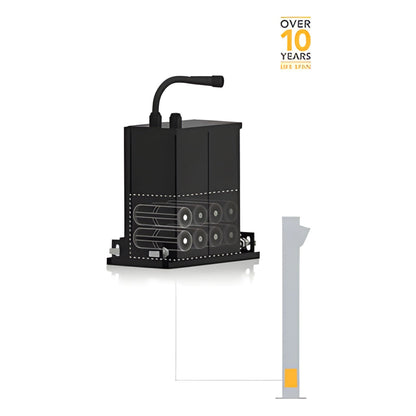 AVS Energy Solar Urban Light 20 Watt 3000 Lumens 5000K Black Housing Pathway Lighting Landscape Light Solar Resistant Bollard Light - AVS-TOTEM-20W