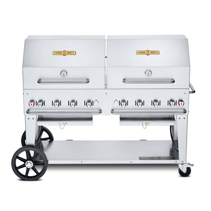 Crown Verity60" Mobile BBQ Grill with Roll Dome Package - Natural Gas -  CV-MCB-60RDP-NG