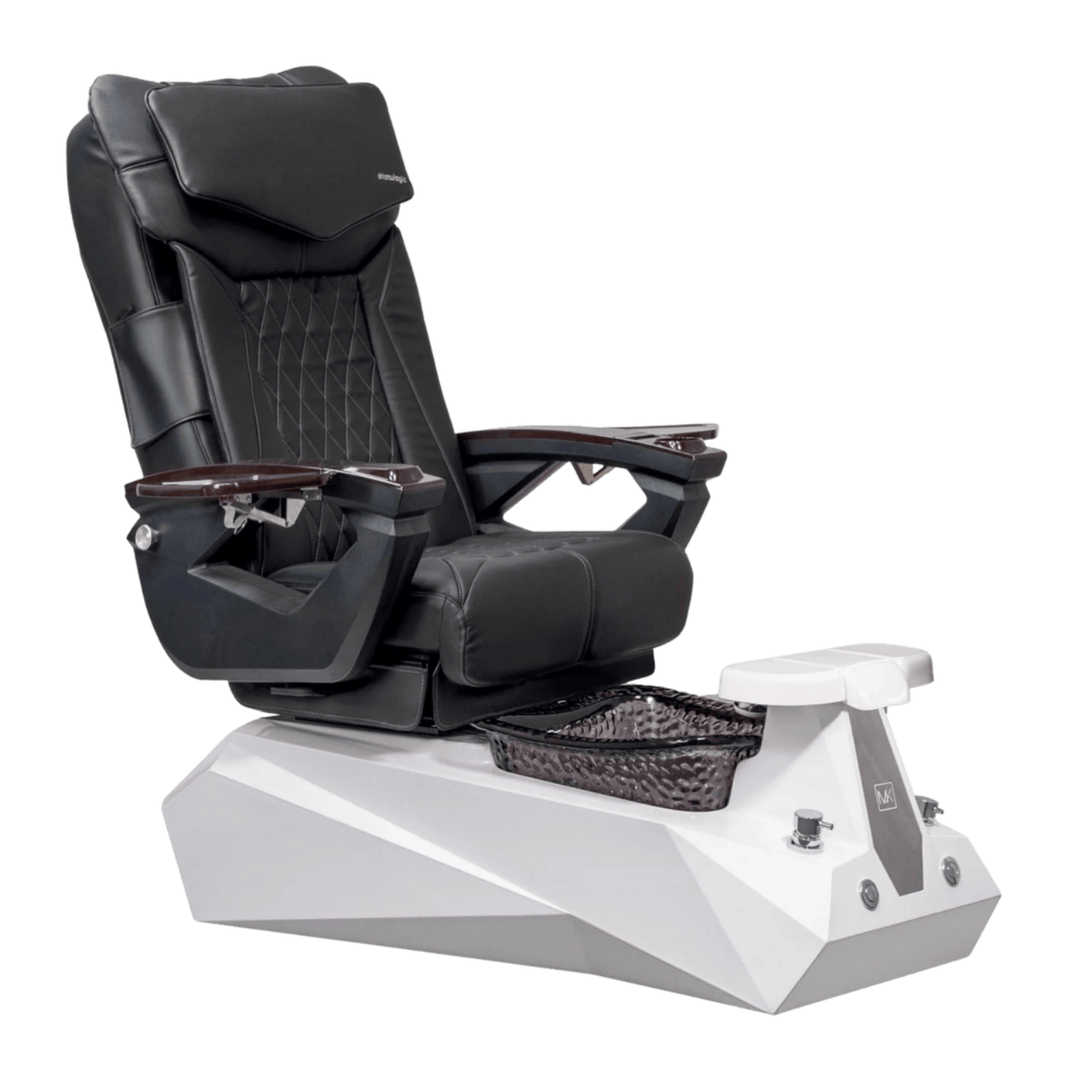 Mayakoba SERENITY Shiatsulogic LX Pedicure Chair - AYC-SPA-SERENITY-LX-852WHTBLK-18VBLK
