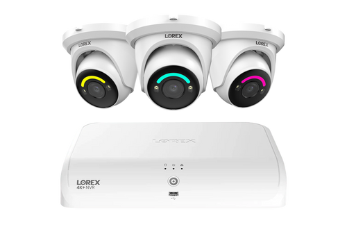 Lorex Fusion Series 4K 16 Channel (8 Wired + 8 Fusion Wi-Fi) 2TB Wired System with H12 Wired 4K IP Dome Cameras (Amazon) - AZT-N910-3E863SD