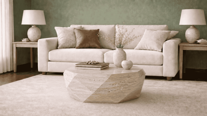 Lovecup  Halcolyn Travertine Coffee Table - Natural Stone - HALCOLYNORTASEHPA