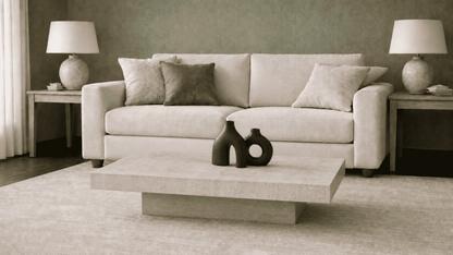 Lovecup  Larella - Travertine Rectangular Base Coffee Table - LARELLAORTASEHPA