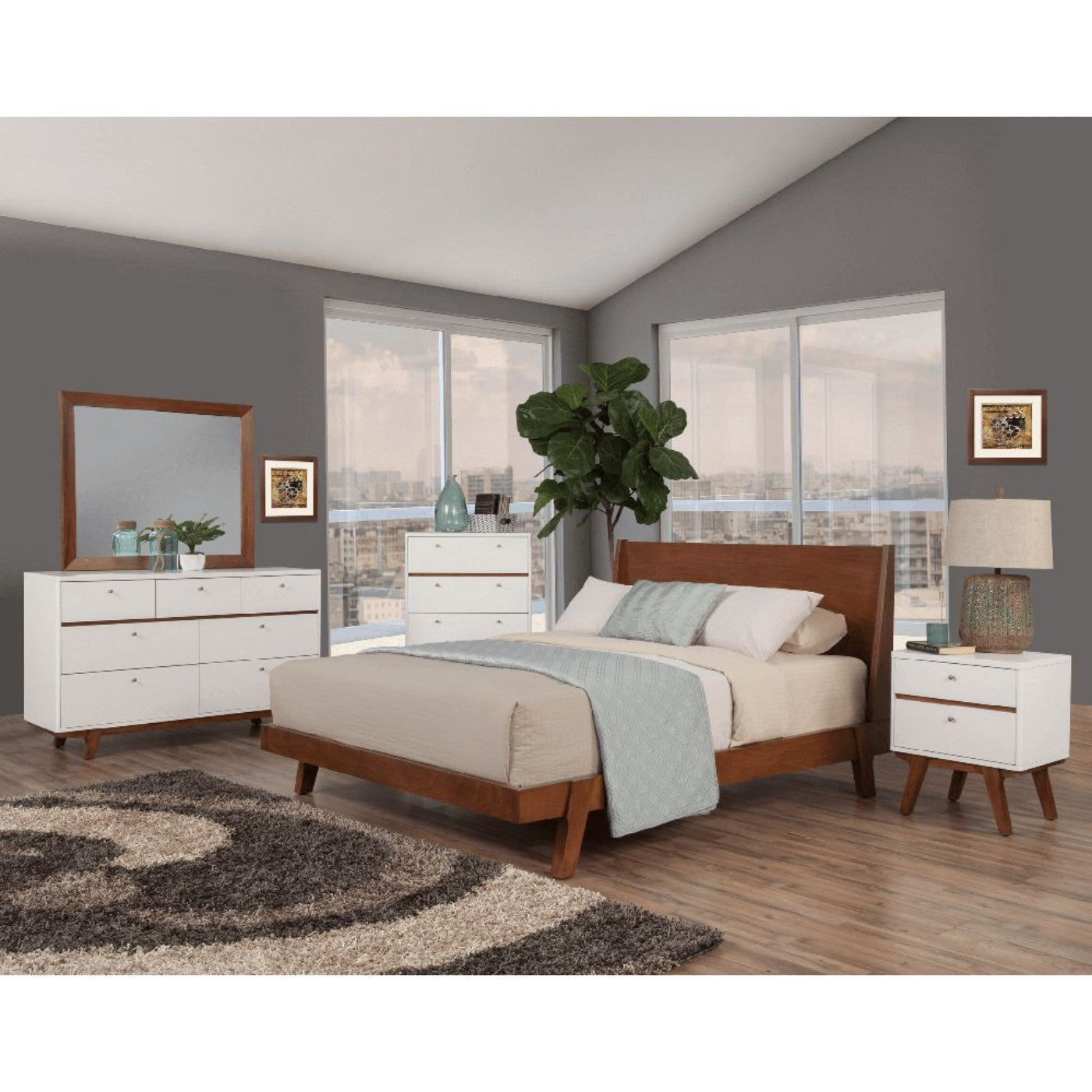 Alpine Dakota California King Platform Bed - 1974-07CK