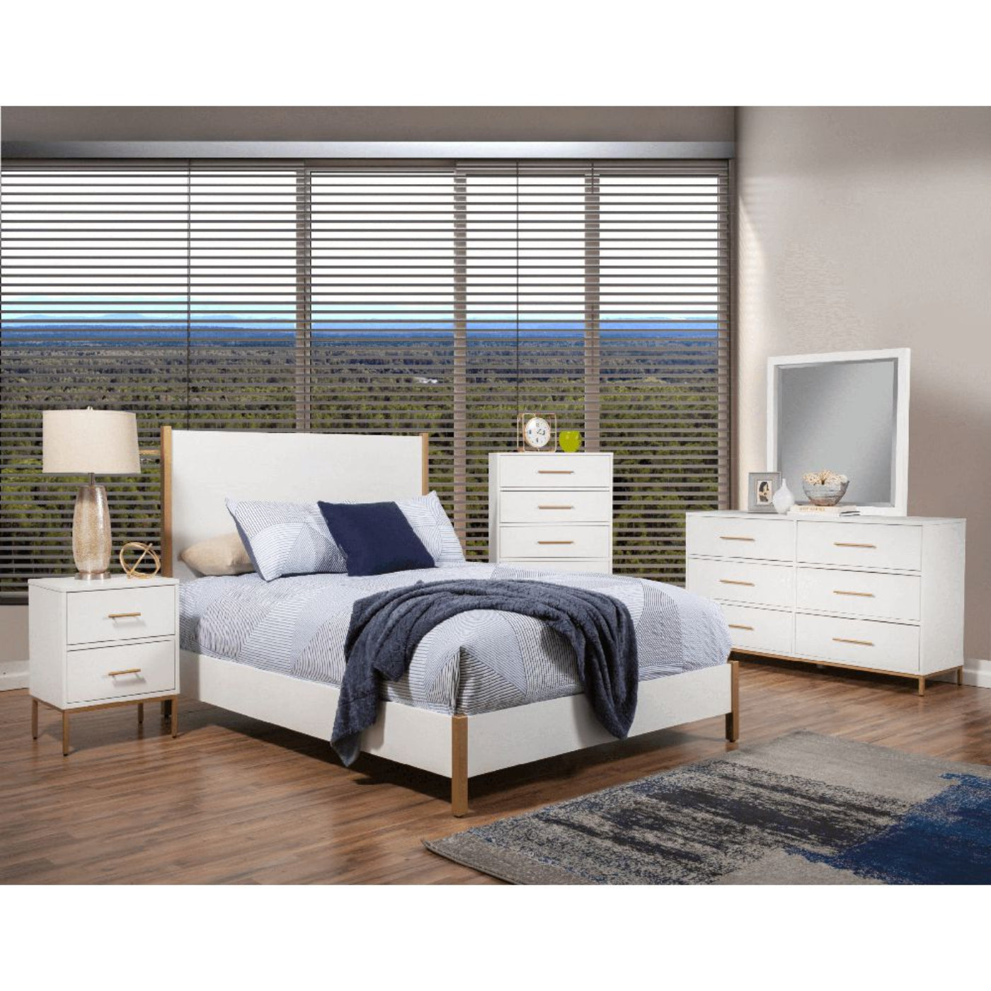 Alpine Madelyn California King Panel Bed - 2010-07CK