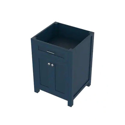 Alya Bath Norwalk 24" Single Blue Freestanding Bathroom Vanity With Brushed Nickel Edge Handles - HE-101-24-B