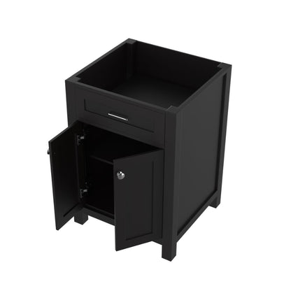 Alya Bath Norwalk 24" Single Espresso Freestanding Bathroom Vanity With Brushed Nickel Edge Handles - HE-101-24-E