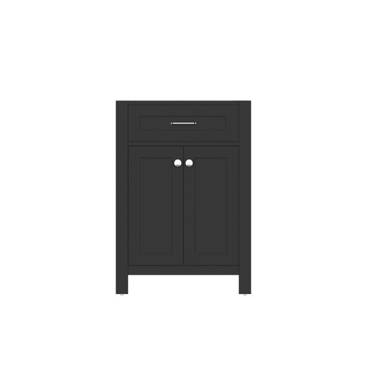Alya Bath Norwalk 24" Single Espresso Freestanding Bathroom Vanity With Brushed Nickel Edge Handles - HE-101-24-E