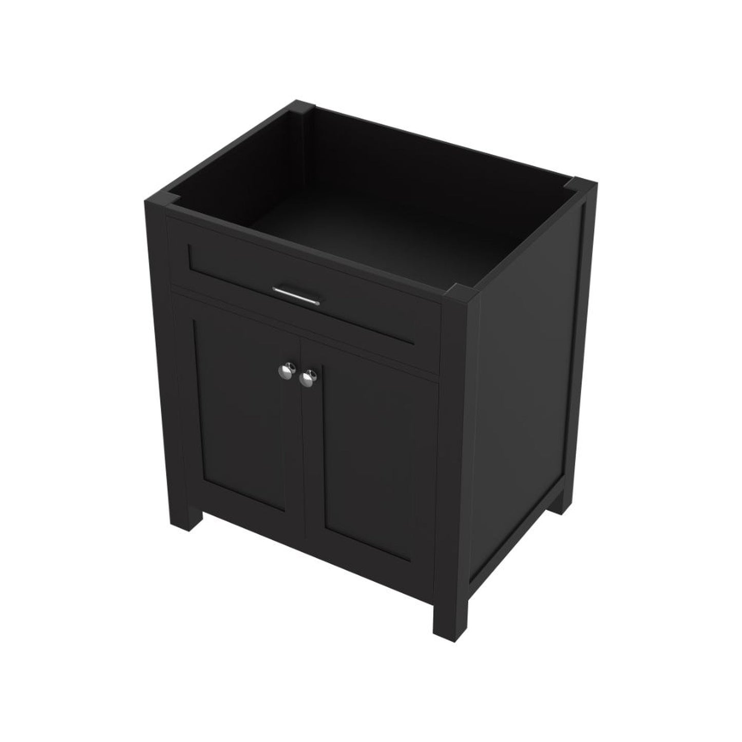 Alya Bath Norwalk  30" Single Espresso Freestanding Bathroom Vanity With Brushed Nickel Edge Handles - HE-101-30-E